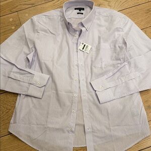 Christian Lacoix Men's Light Lavender Stripe Button-Down Shirt